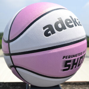 High Quality Custom Logo Change Color Basketball Holographic Fluorescent PU Laminated Leather Available in Official Sizes 5 6 7