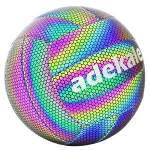 Professional Customized Logo Beach Volleyball Ball Holographic Reflective PU Leather Made Professional Designs-for Gift Giving